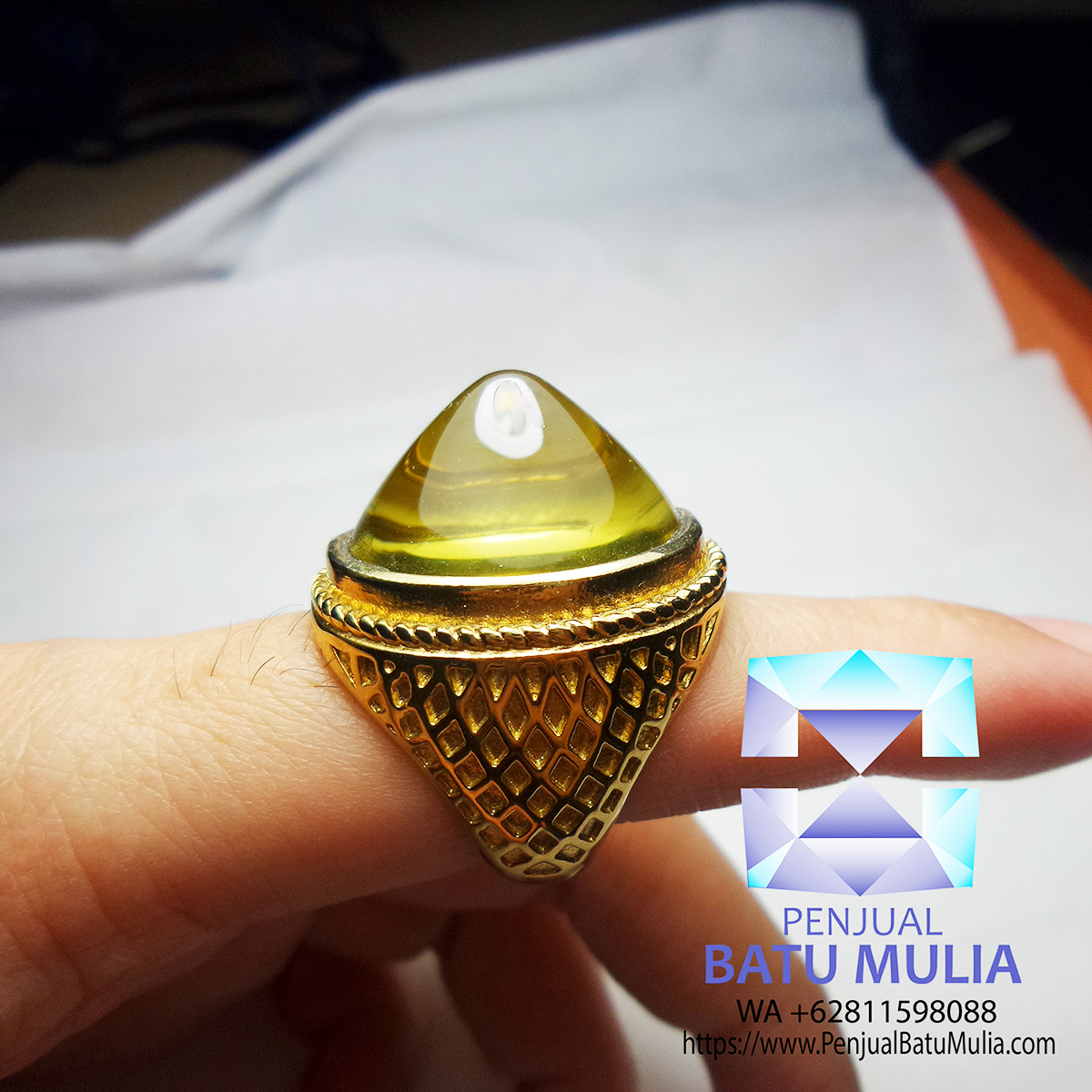 Kinyang bensin super size gede citrine quartz